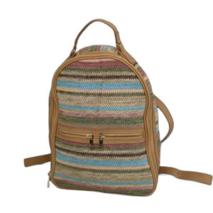 Tommy Bahama Straw Multi Color Stripe Colorful Backpack